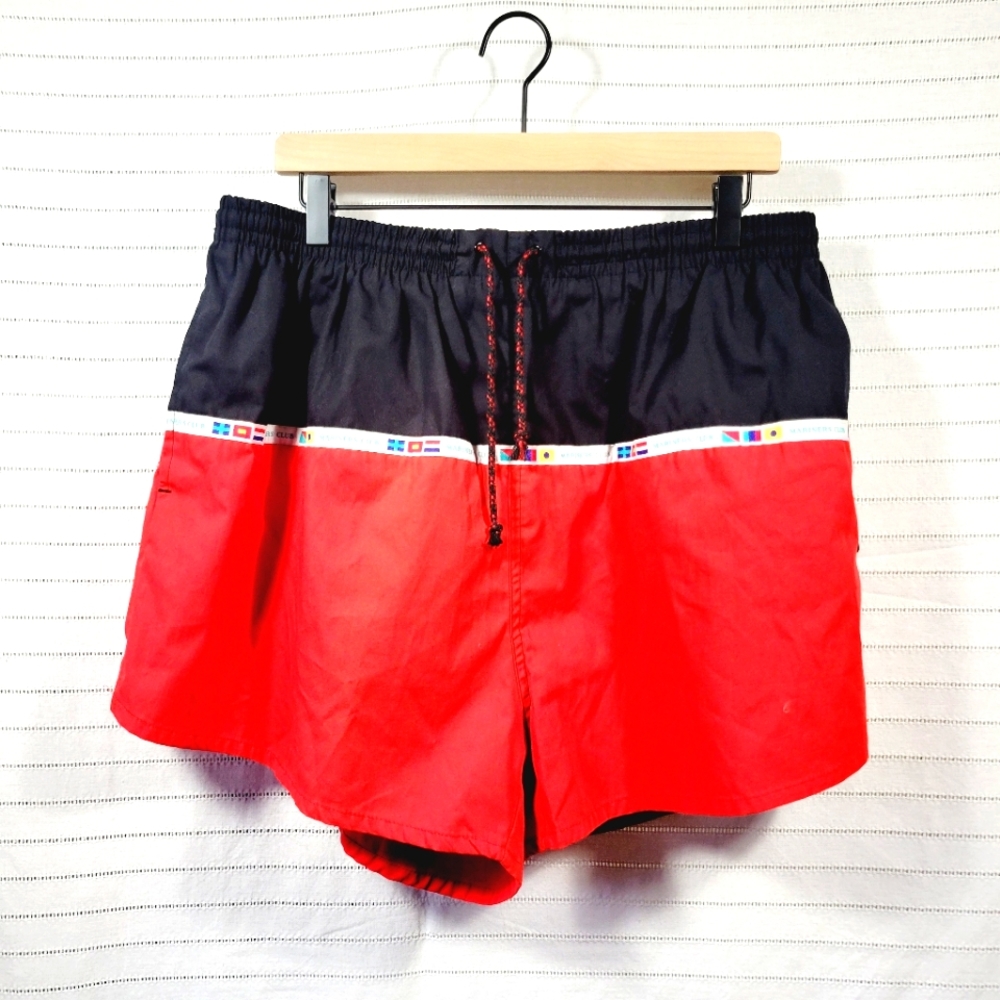 Vintage McGregor Mens Surf Trunks Swimming Board Shorts Mariners Club 2XL NEW